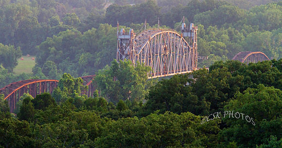 RAILROAD BRIDGE AT SUNSET 7-12-14